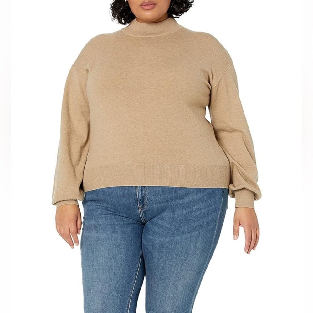 The Drop Women's Jaclyn Cutout-Back Mock-Neck Sweater Plus Size 4X